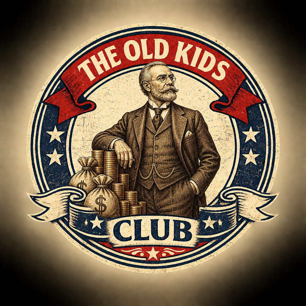 The Banker vintage badge design